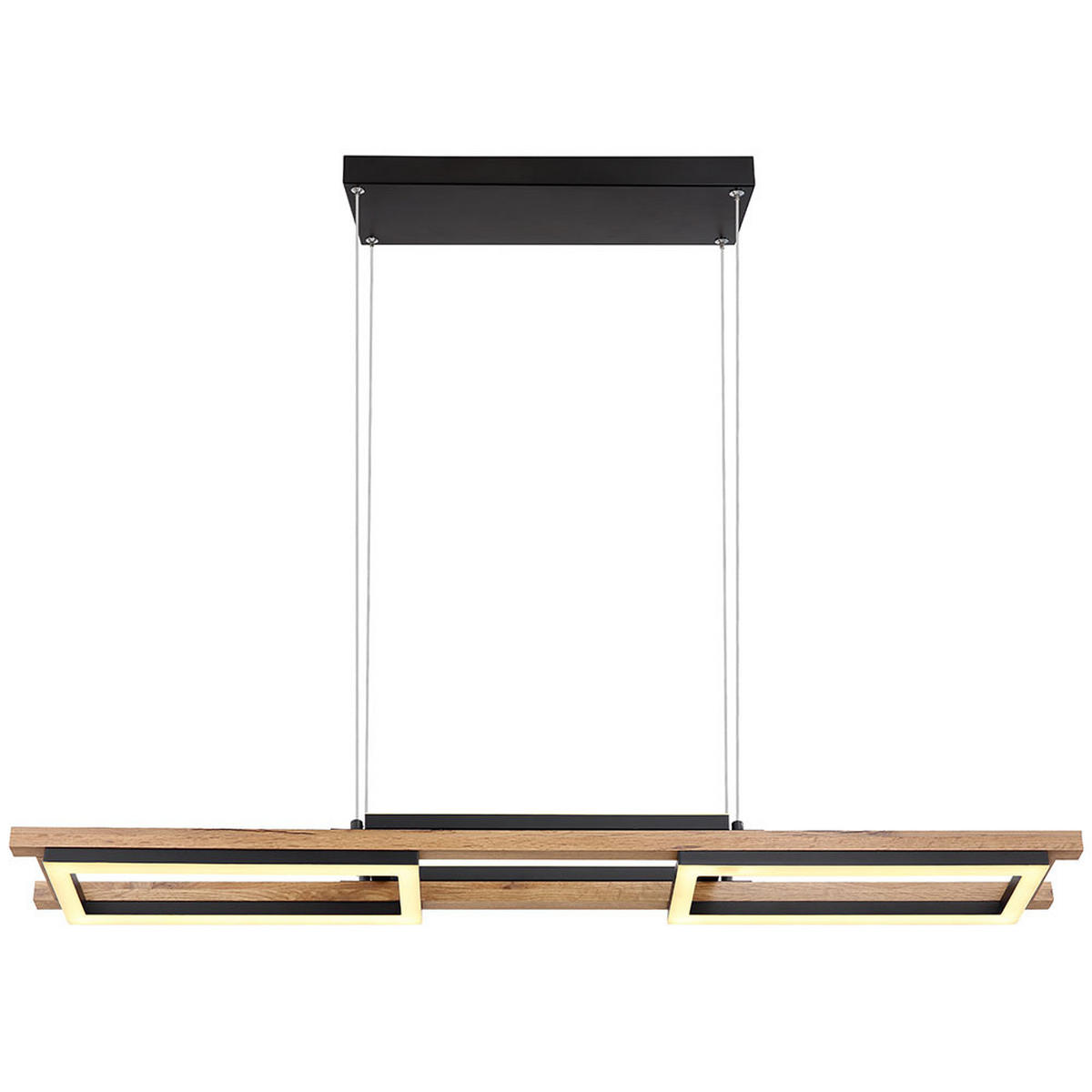 LED HÄNGELEUCHTE ILLA Holzoptik Braun - Braun, Metall (100/13.5/120cm) - Globo Lighting