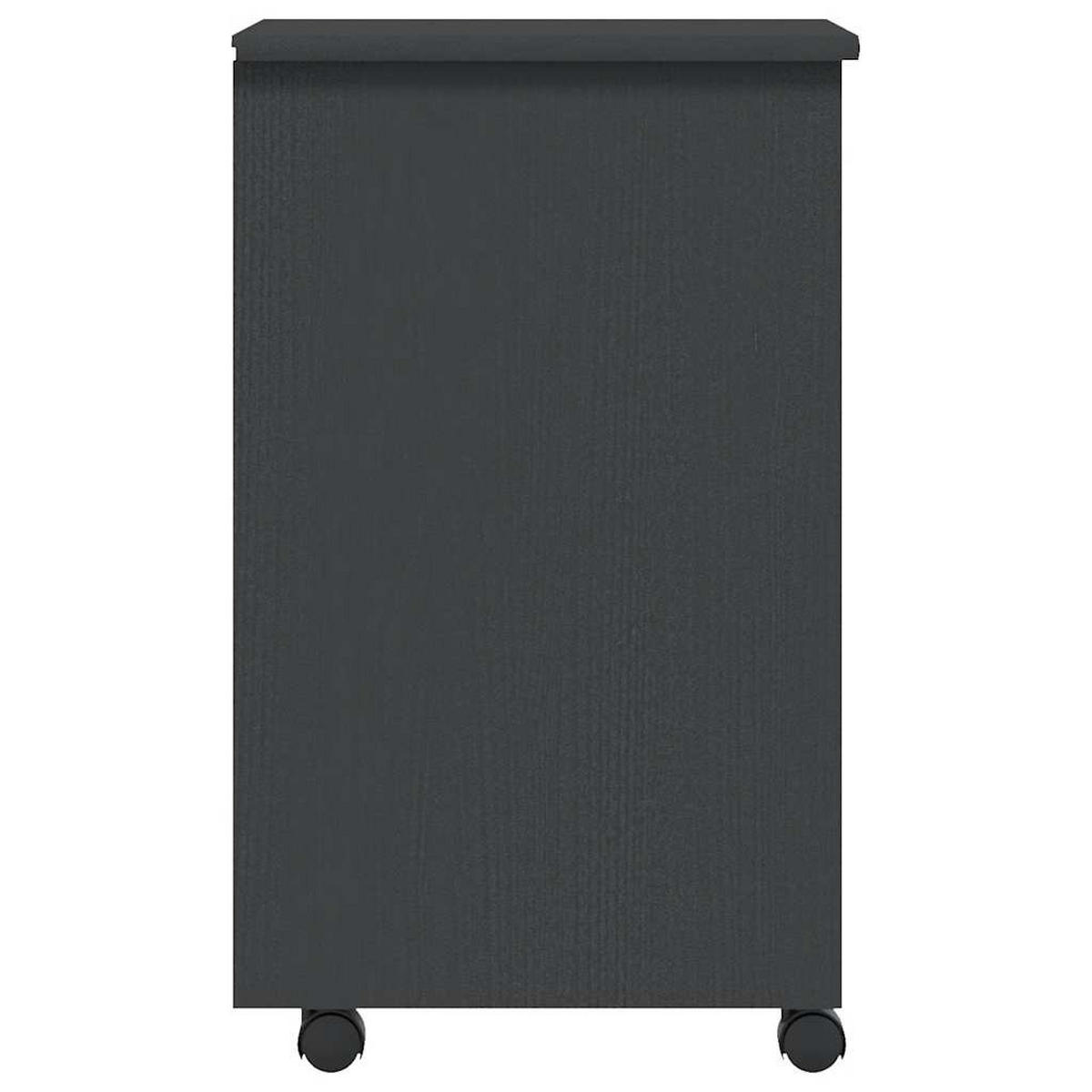ROLLSCHRANK Mit Schubladen Moss Grau Massivholz Kiefer - Grau, Holz (39/65.5/34cm) - vidaXL