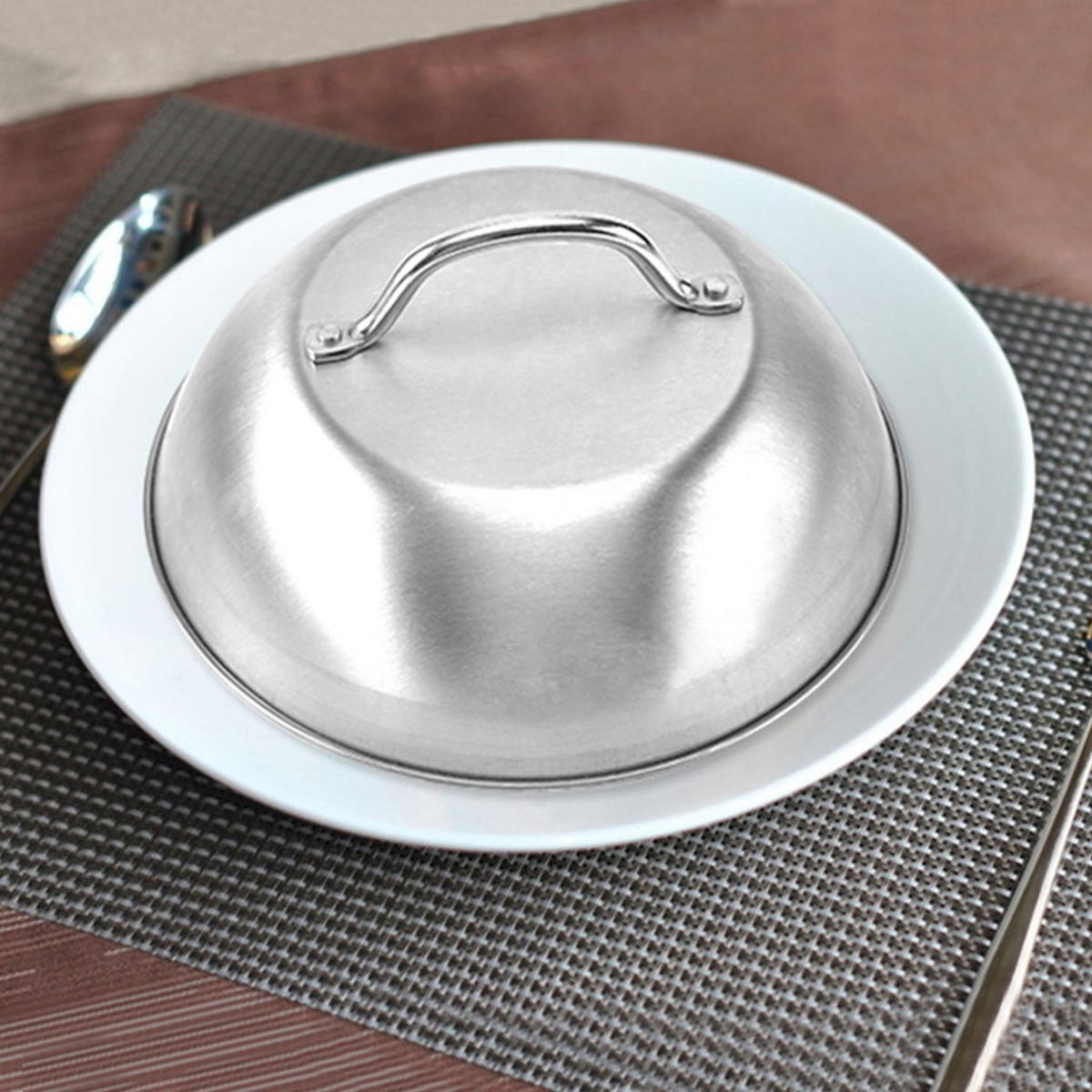 SCHMELZKUPPEL Glocke (2er-Set) - Silberfarben, Metall (22.5/10/22.5cm) - Intirilife