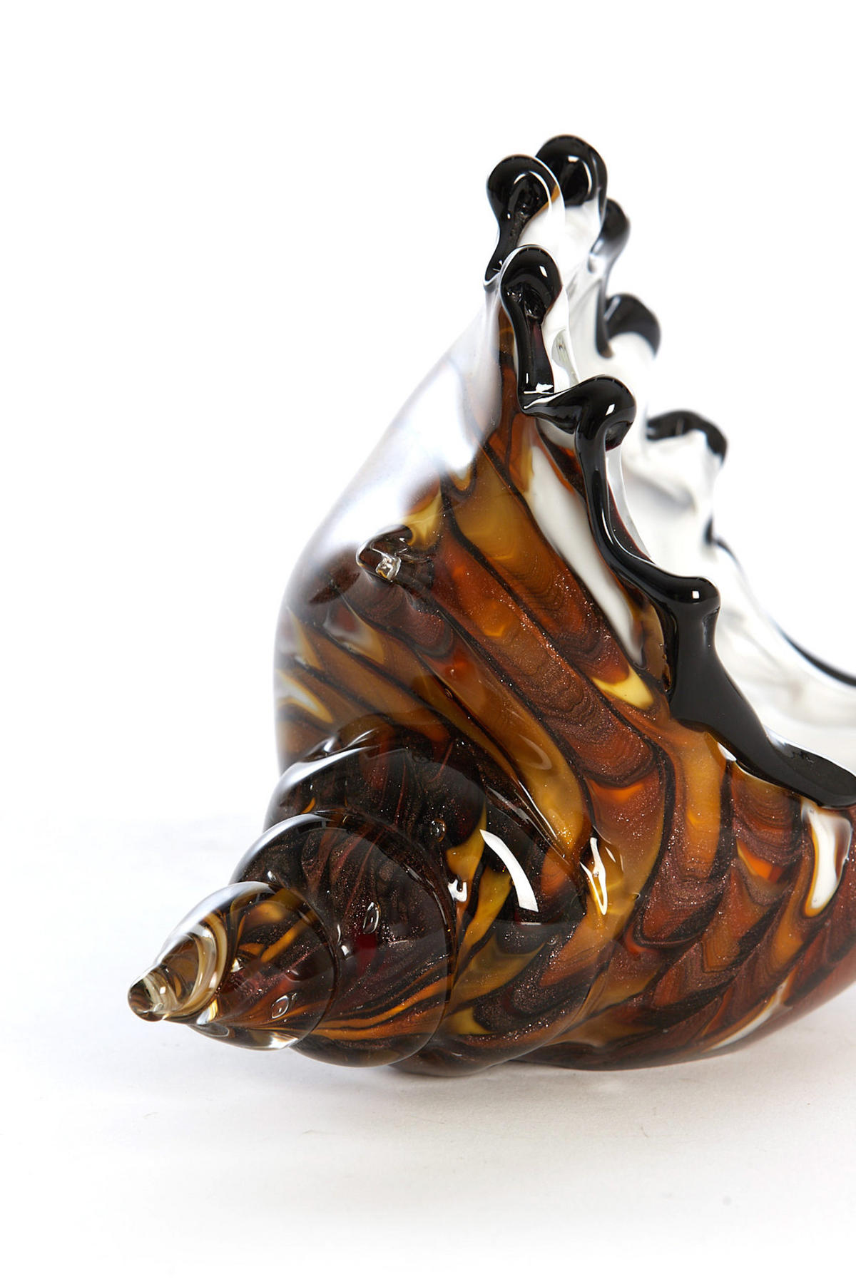 ORNAMENT Muschel Braun 22/10/12 cm - Braun, Glas (10/12/22cm) - Light & Living