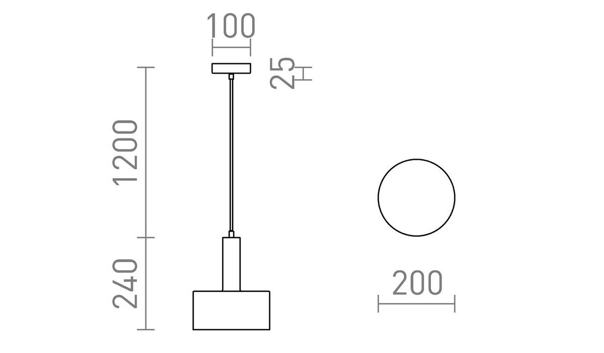 PENDELLEUCHTE GIULIA 20 Weiß 15 W - Weiß, Metall (30/30/120cm) - Rendl