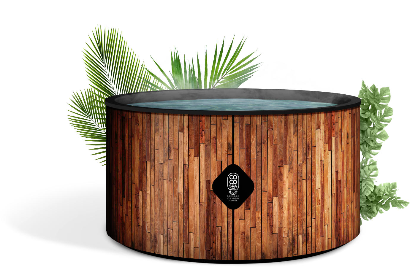 Coco SPA Whirlpool Rotbraun 150x70x70 cm