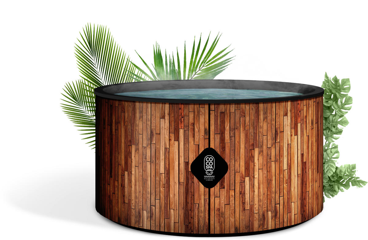 WHIRLPOOL Aufblasbar Bali 150 cm Durchmesser 800 Liter Motor 2240 W Für bis zu 4 Personen - Rotbraun, Kunststoff (150/70/70cm) - COCO SPA