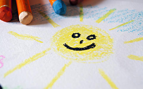 gemalte Sonne
