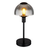 LED TISCHLEUCHTE Kokkini Schwarz Metall Glas - Schwarz, Glas (15/15/32cm) - Globo Lighting