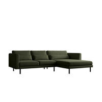 ECKSOFA Agada In Verita - Grün, Holzwerkstoff/Textil (281/174cm) - Fun Möbel