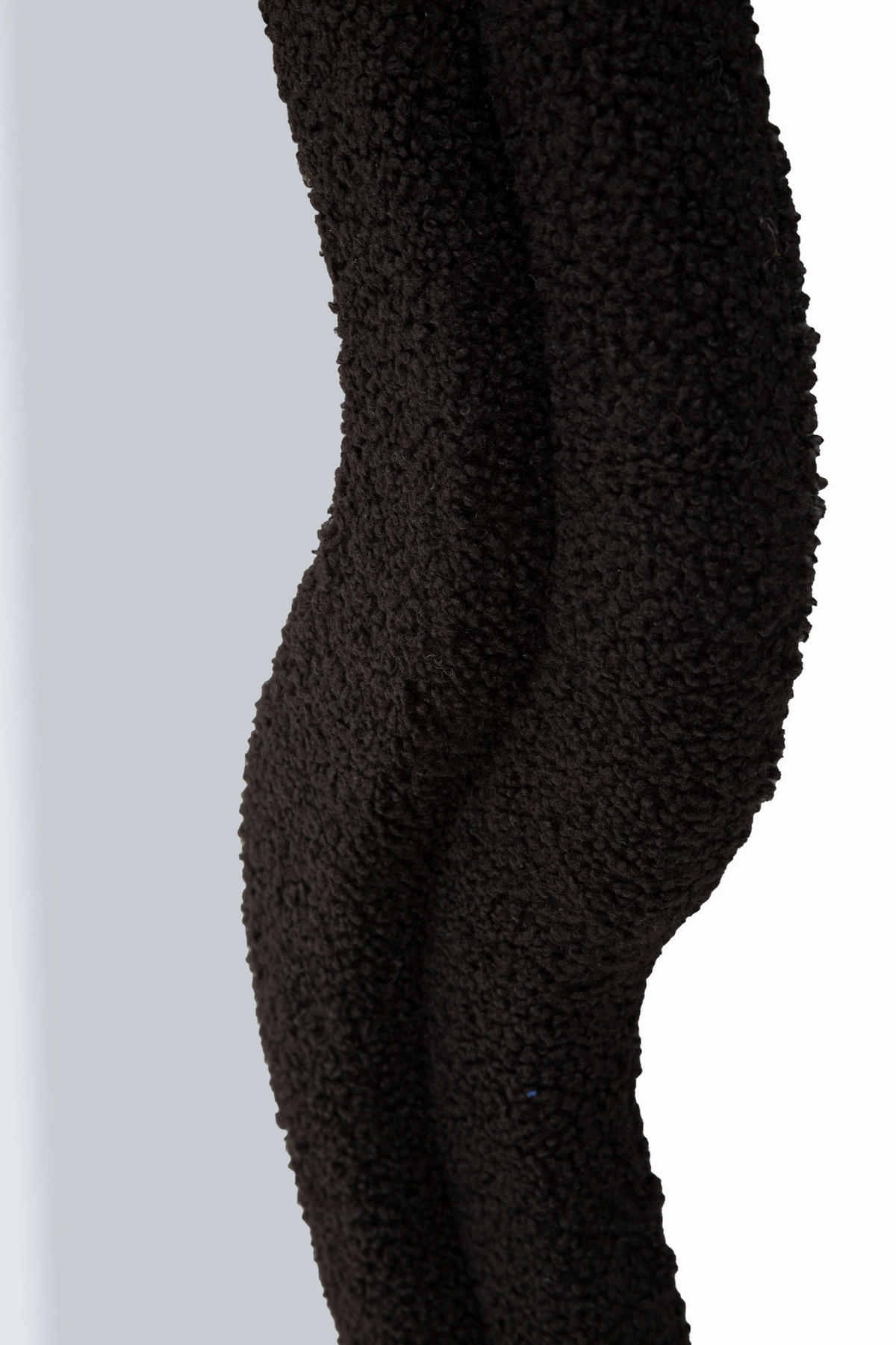 WANDSPIEGEL mit Stoffrahmen Teddy 4/60/160 cm - Schwarz, Holzwerkstoff (60/160/4cm) - Mauro Ferretti