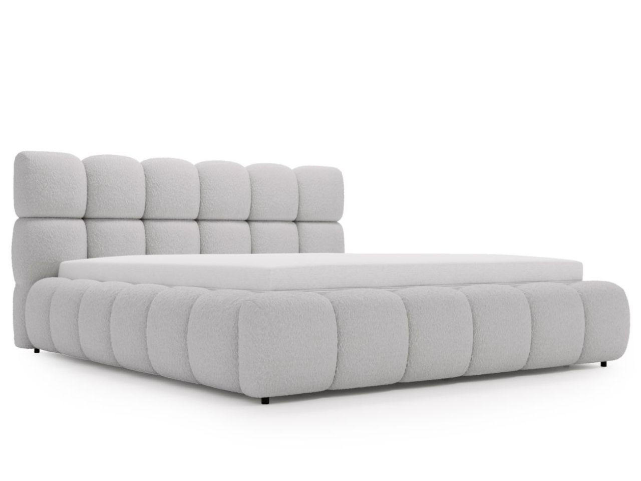 POLSTERBETT Modo 160x200 Bouclé-Stoff Grau - Grau, Textil (160/200cm) - Graingold