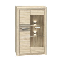 VITRINE – 85 cm – Castel – Eichefarben / Sonoma Eiche - Eichefarben/Sonoma Eiche, Holzwerkstoff (85/133/43cm) - hi-markt