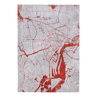 TEPPICH Orange Cut Cities 100/140 cm - Rot, Textil (100/140cm) - Louis De Poortere