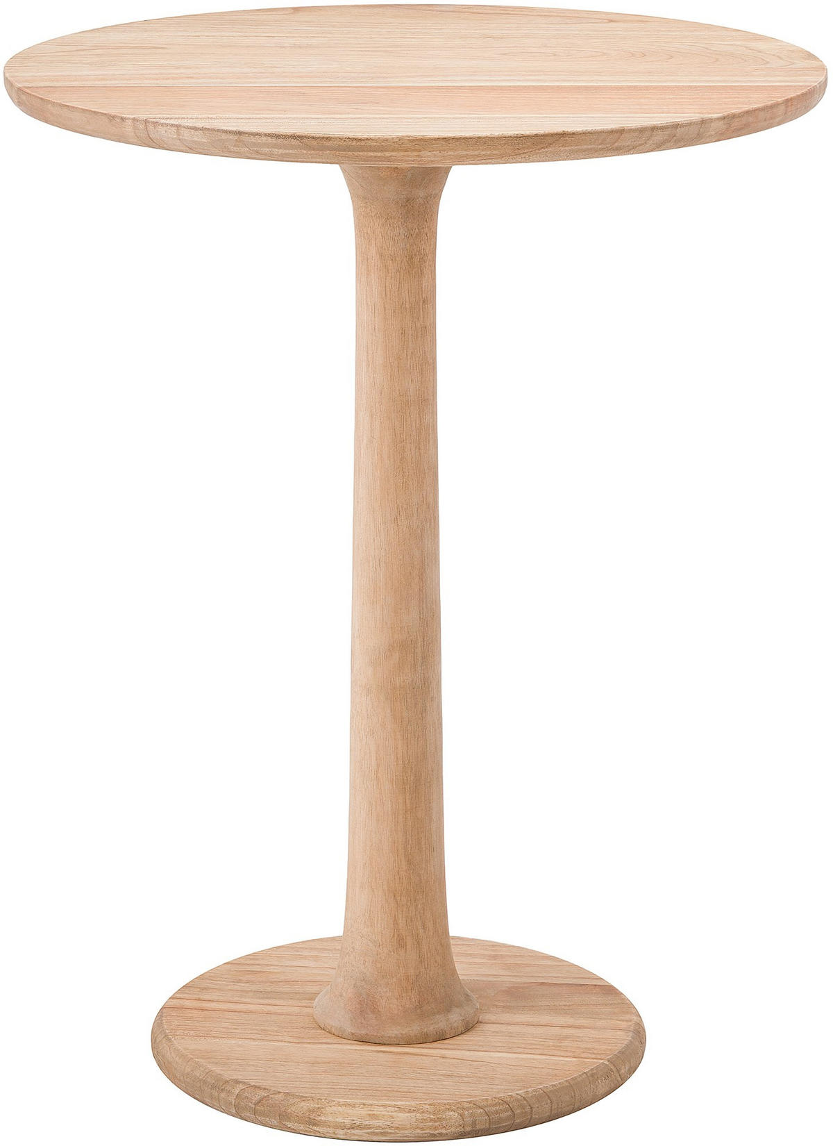 BEISTELLTISCH rund 60 cm Holz Natura - Eukalyptusholzfarben, Holz (60/60/65cm) - CLP