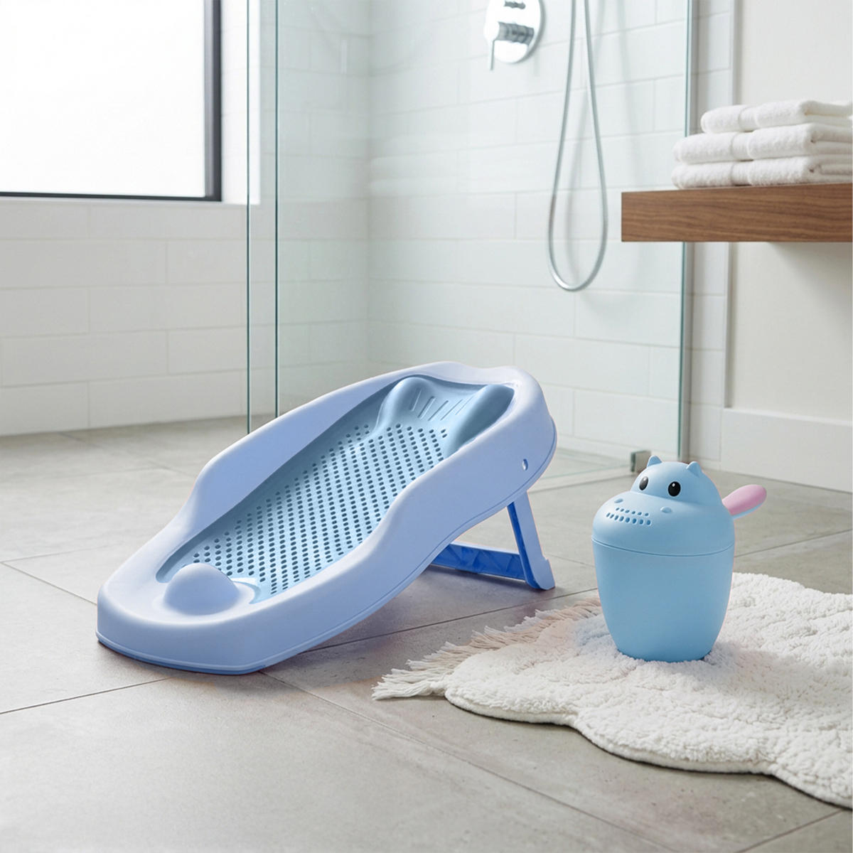 BADLIGG Blå 2-delars-set - Multicolor, Plast (51.5/30cm) - Relaxdays