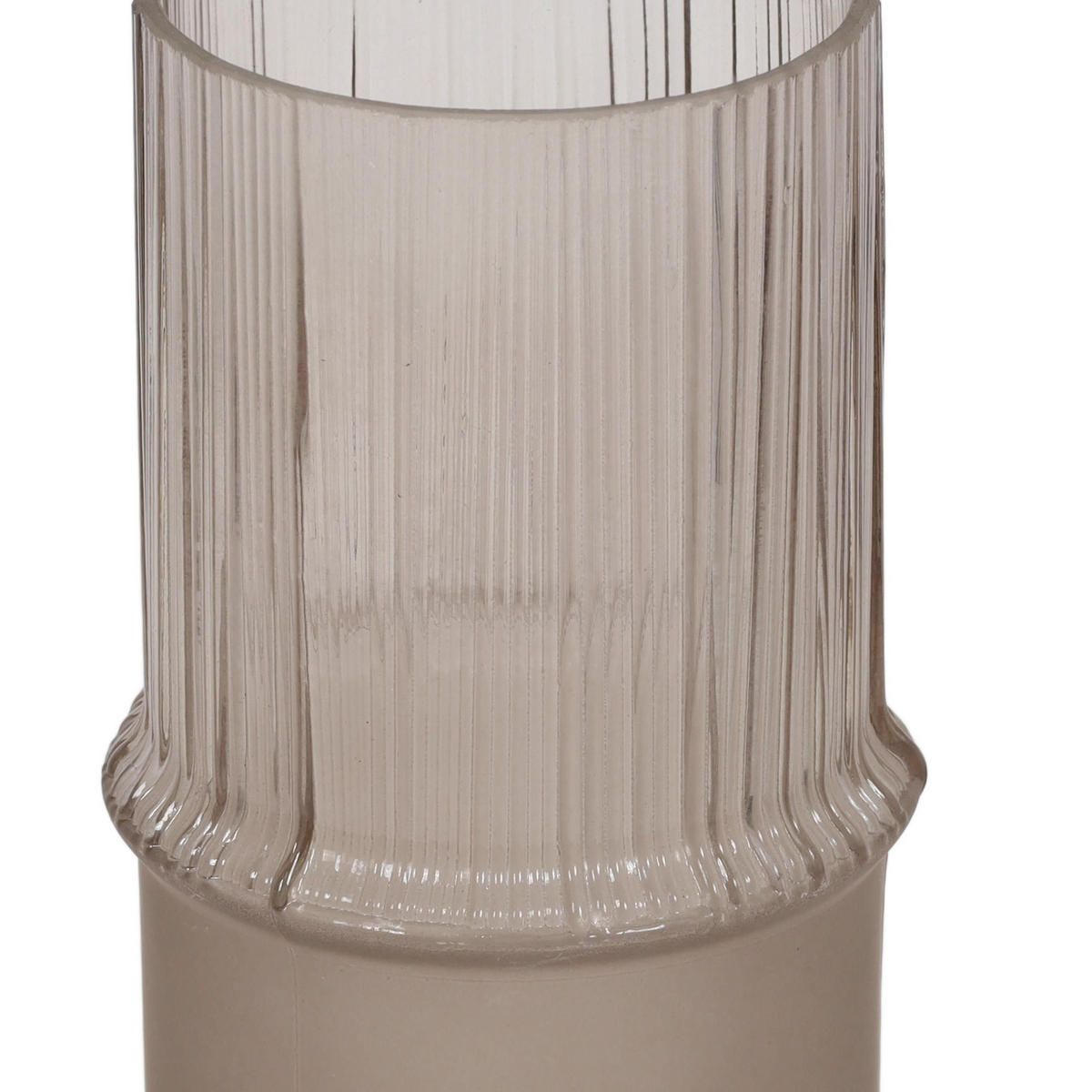 VASE aus Glas Tube Matte 10,8/10,8/25 cm - Schwarz, Glas (25cm) - Home Styling Collection