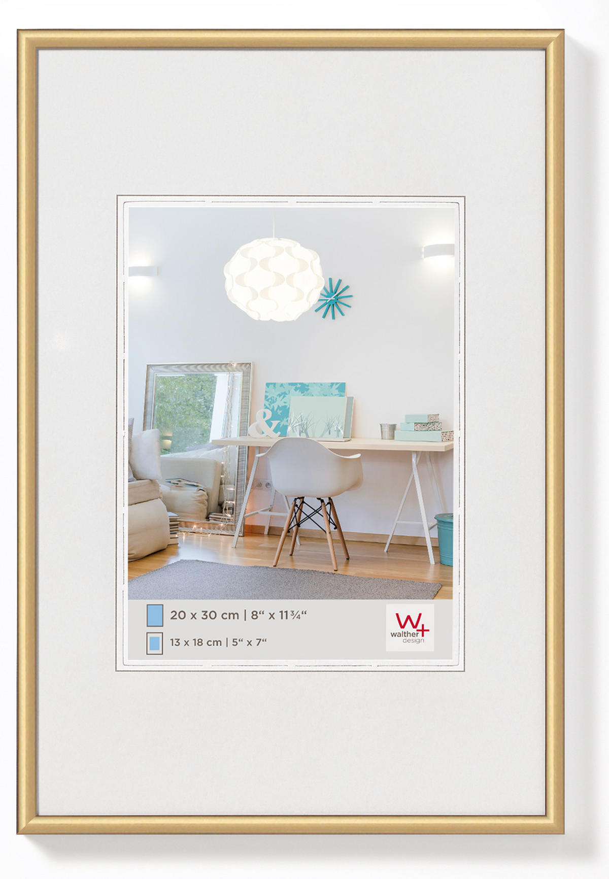 KUNSTSTOFFRAHMEN New Lifestyle Kst.Rahmen 13x18 cm gold - Goldfarben, Kunststoff (14/19/1.4cm) - walther design
