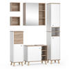 BADMÖBEL-SET Senyo Weiß 5 Teile - Weiß/Sonoma Eiche, Holzwerkstoff (62/54/32cm) - Vicco