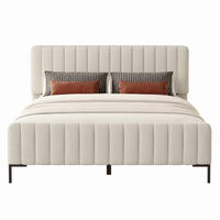 POLSTERBETT 180/200 mit verstellbarem Kopfteil und Lattenrost in Grau-Beige - Beige, Holzwerkstoff/Textil (180/200cm) - EVRYAE