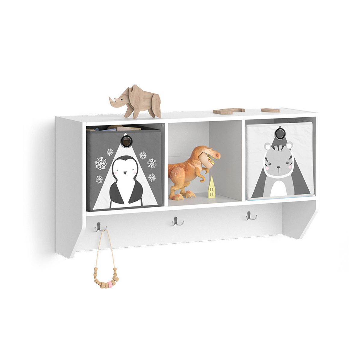 POLICE NA DĚTSKÝ POKOJ Luigi Bílá - bílá, kompozitní dřevo (31/56/107.2cm) - Vicco