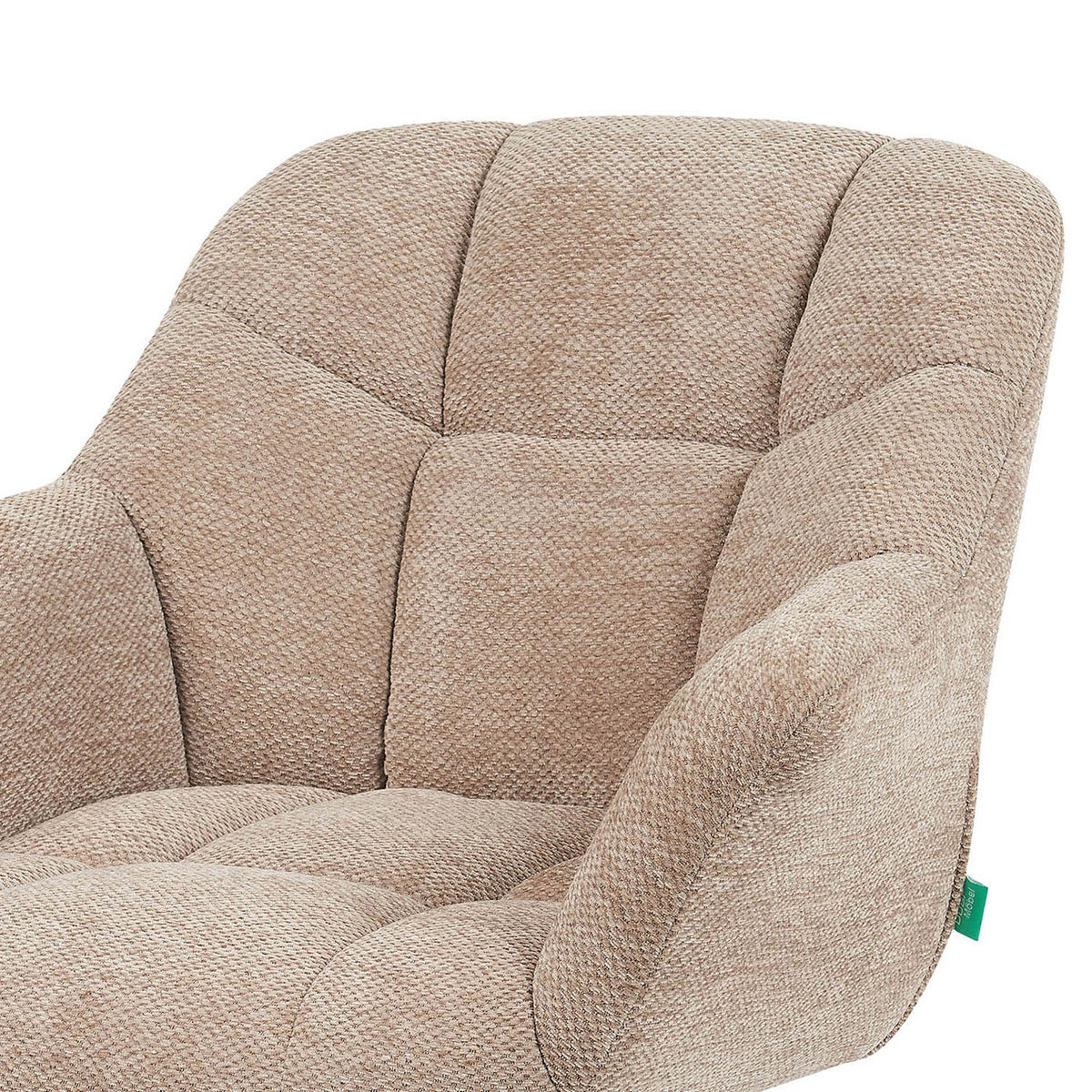 ESSZIMMERSTUHL Mika-Remo - Beige/Schwarz, Textil/Metall (65/81/66cm) - DUBI Möbel