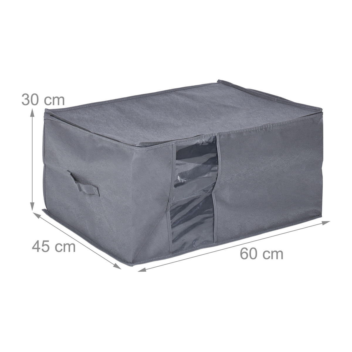 VRECKO na bielizeň - sivá, textil/plast - Relaxdays