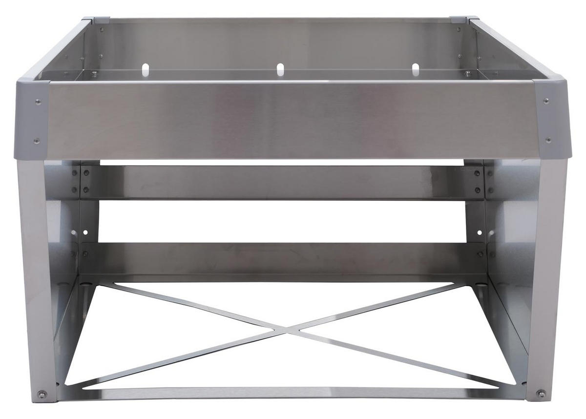 MÄHROBOTER-GARAGE mit Pflanzkasten 40x60x70cm Silber - Silberfarben, Metall (60/40/70cm) - PROREGAL
