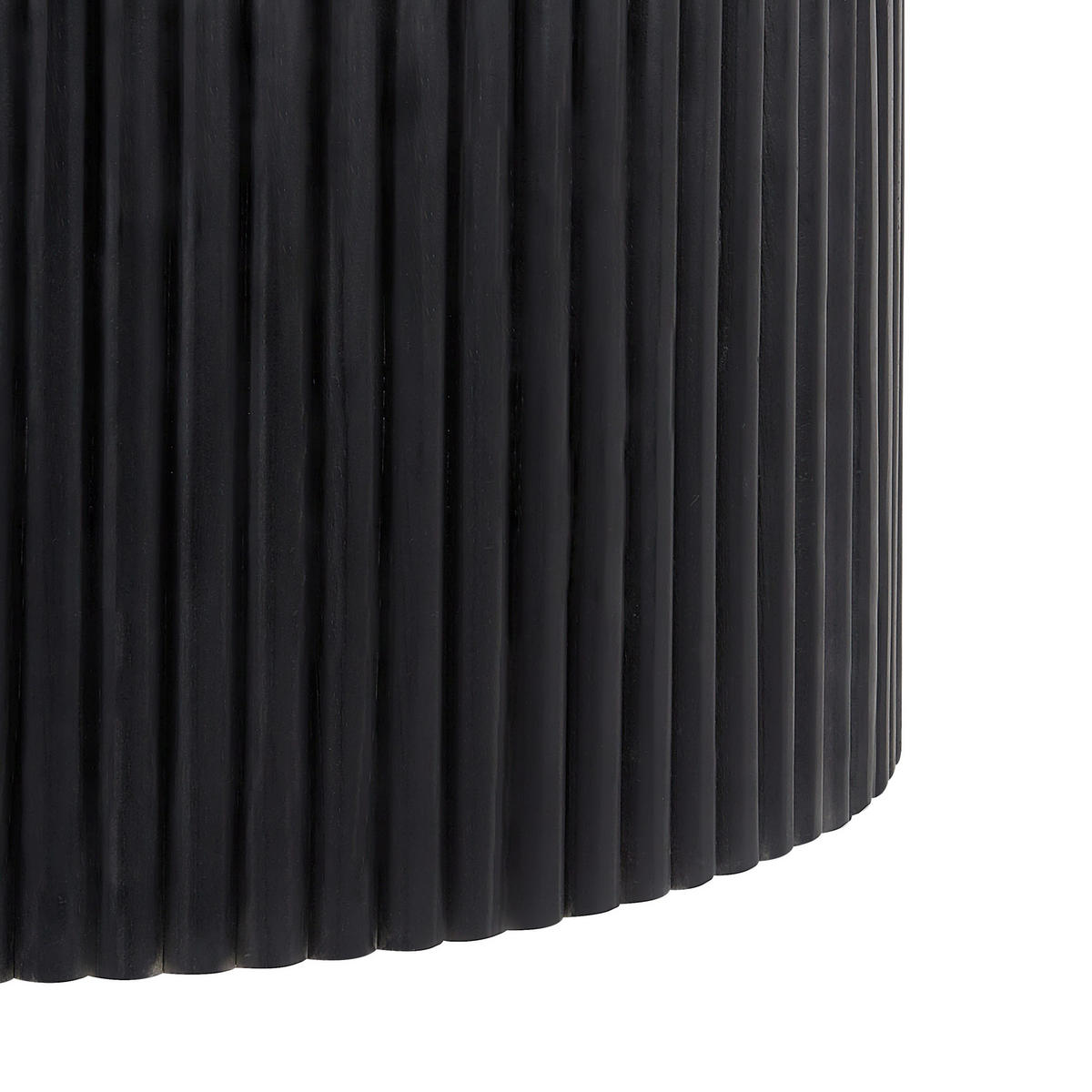 COUCHTISCH Mangoholz schwarz 70 cm mit Stauraum Kirkwood - Schwarz, Holz (70/70/37cm) - Beliani