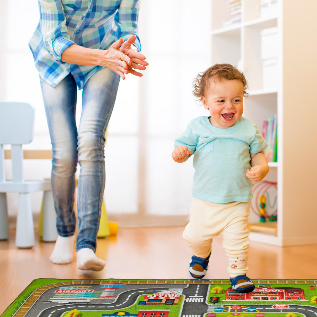 SPIELTEPPICH - Multicolor, Kunststoff/Textil (150/100cm) - Relaxdays