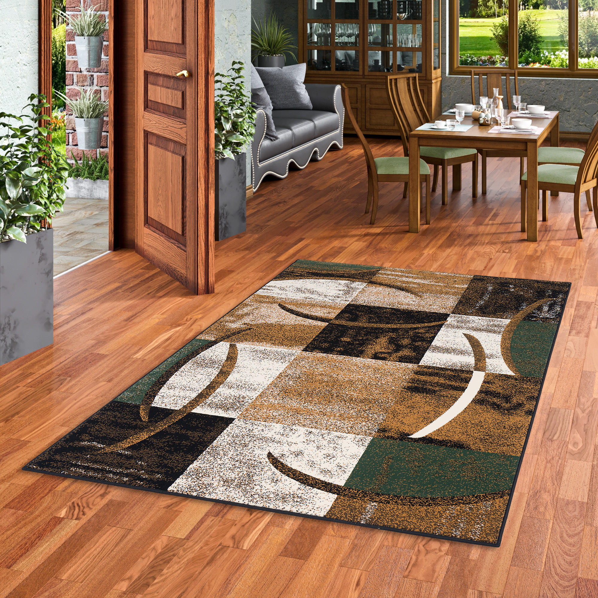 DESIGNER TEPPICH BRILLIANT TREND - Grün, Textil (140/200cm) - Pergamon