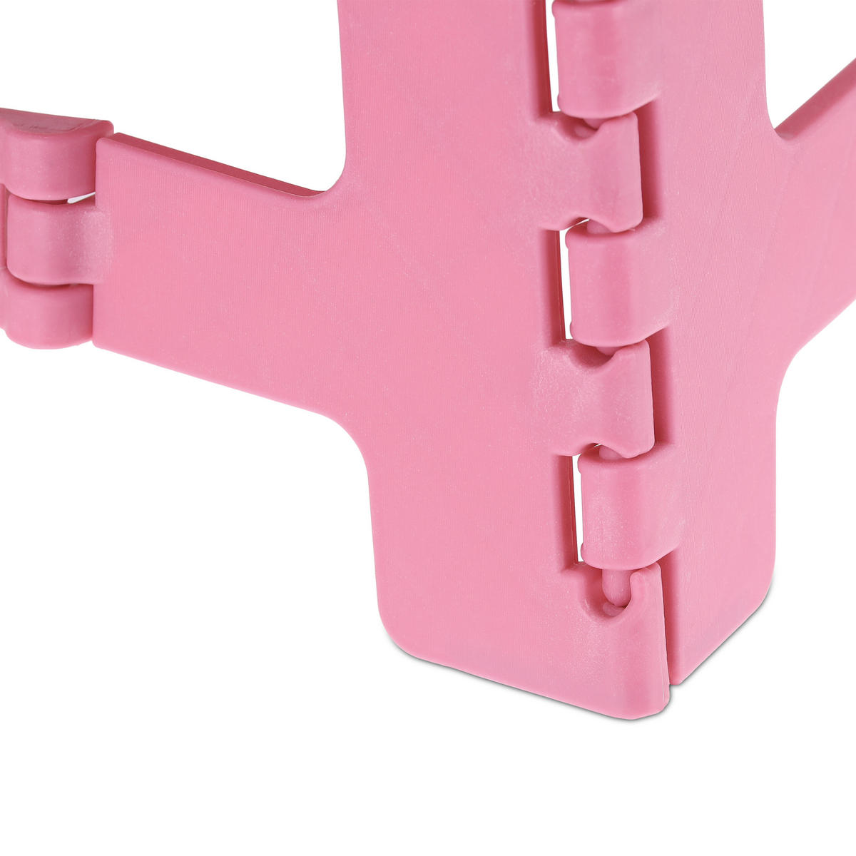 KLAPPHOCKER - Pink, Kunststoff/Textil (35/22/28cm) - Relaxdays