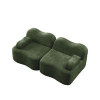 2-SITZER-SOFA DE-34348 mit Armlehnenkissen Grün - Grün, Textil (98/70/192cm) - ComfortXL