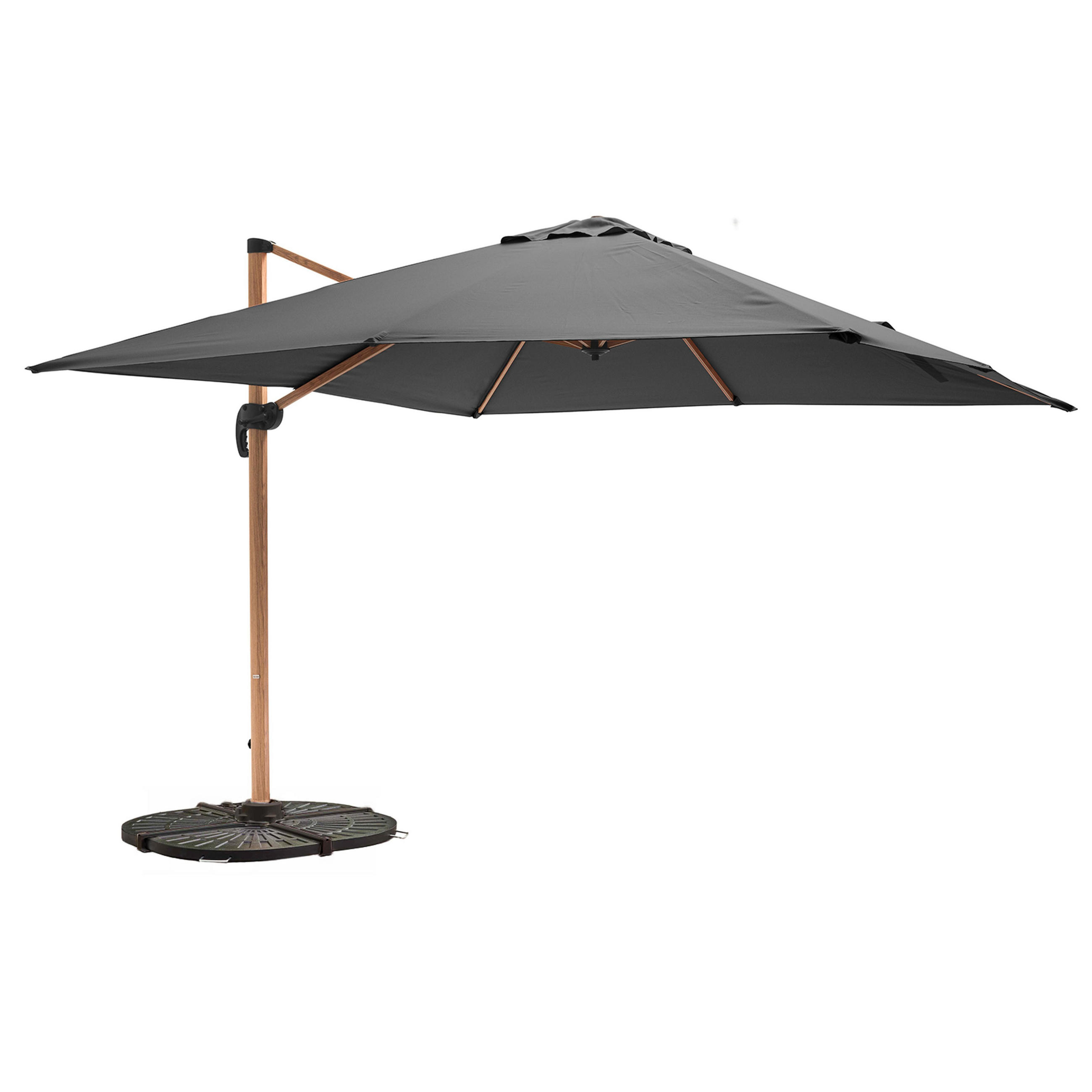 Oviala Sonnenschirm Grau 300x300 cm