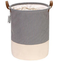 WÄSCHEKORB Streifenmuster Canvas 43 Liter - Multicolor, Textil (35.1/45/45cm)