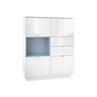 HIGHBOARD Metro Einsatz in Denim matt - Pastellblau, Holzwerkstoff (103/123/38cm) - Vladon