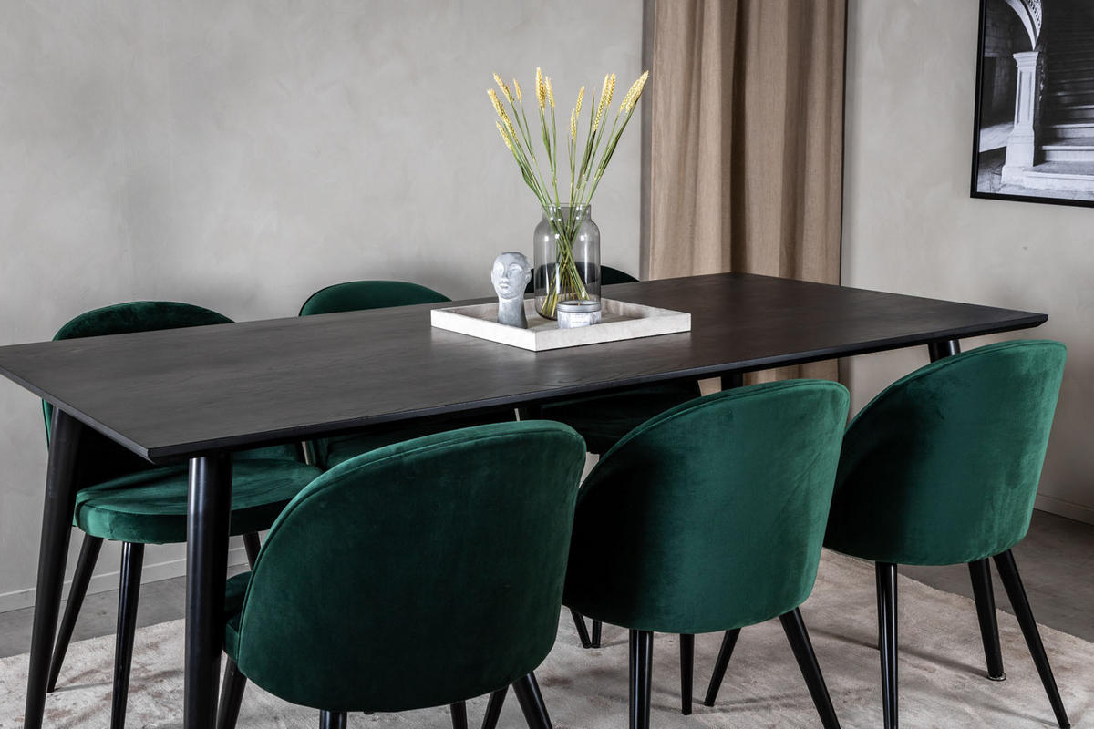 TISCHGRUPPE Grün - Grau, Holzwerkstoff (90/75/180cm) - ebuy24
