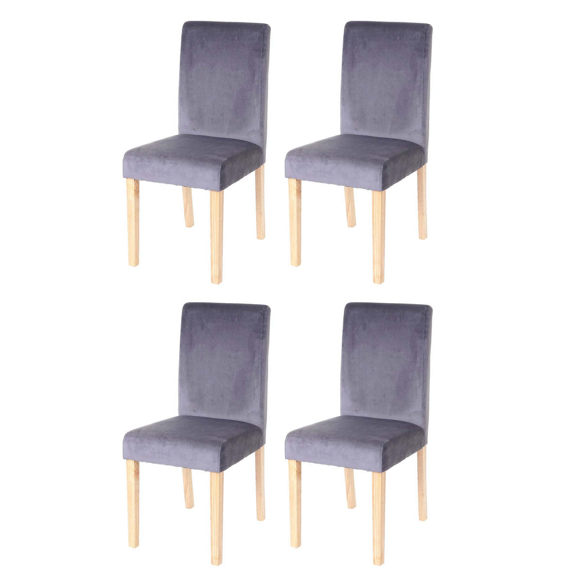 ESSZIMMERSTUHL Grau 4er-Set - Grau, Textil (43/90/56cm) - MCW