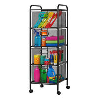 VOZÍK - čierna, kov/plast (32/92.5/33cm) - Relaxdays