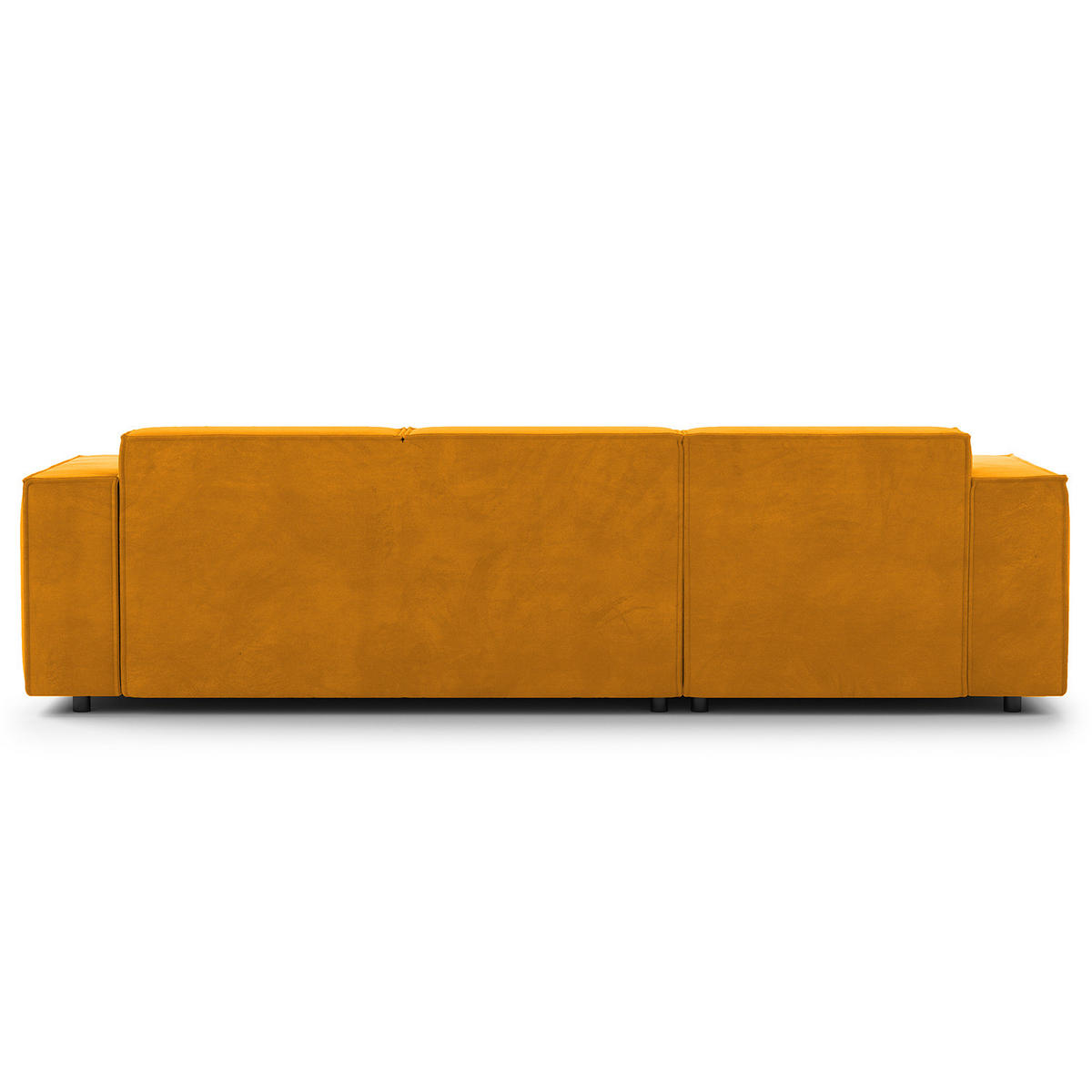 ECKSOFA mit Longchair - Gelb/Schwarz, Kunststoff/Textil (260/177cm) - home24