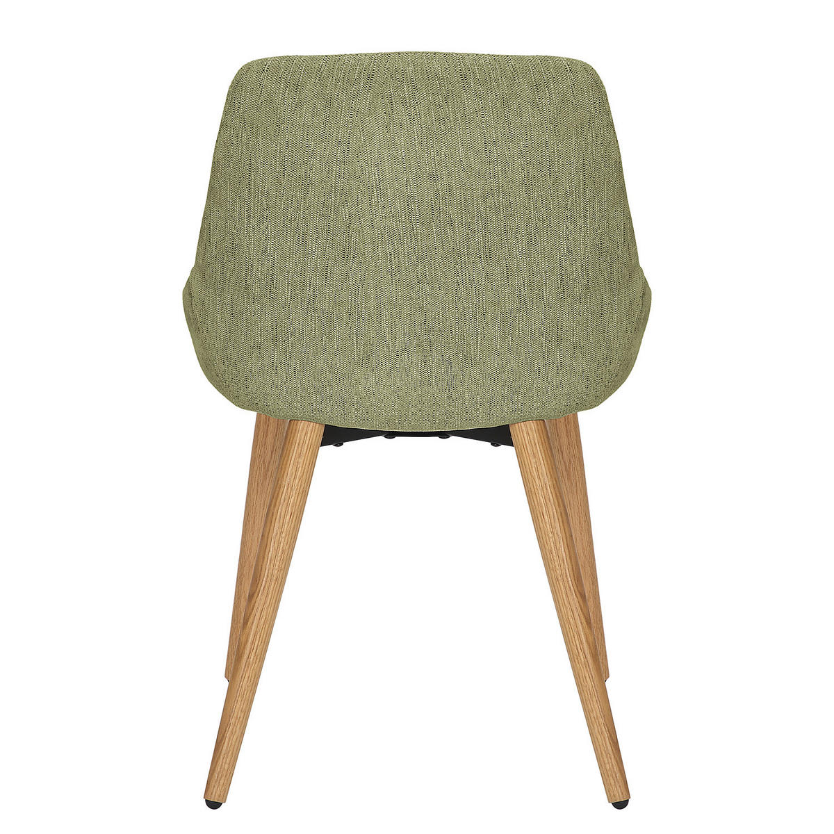 POLSTERSTUHL - 2er-Set - Webstoff / Eiche massiv - Grün, Eichenholz/Holz (53/83/54cm) - home24