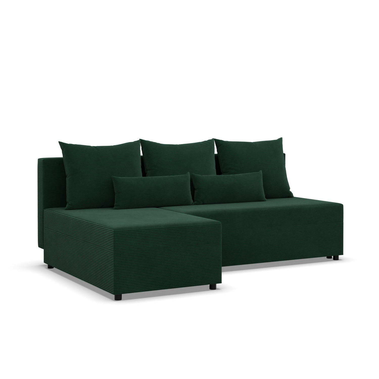 Mebligo Ecksofa Dunkelgrün 201x137 cm