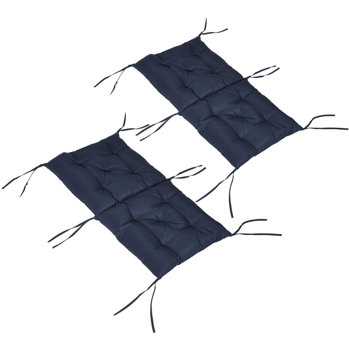 SESSELAUFLAGEN Blau 2 Stück - Blau, Kunststoff (50/8/98cm) - GiPP