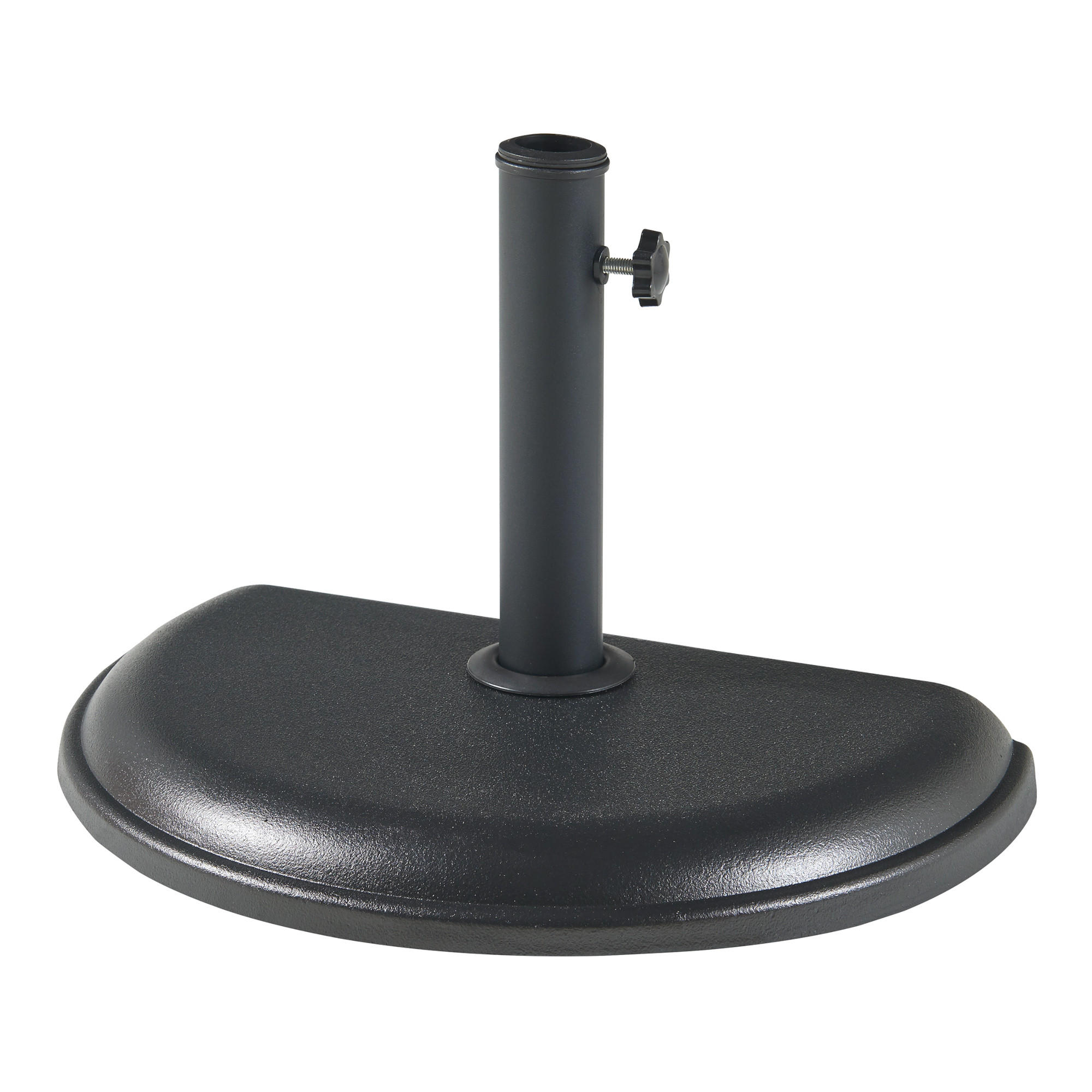 SONNENSCHIRMSTÄNDER Bisenti - Schwarz, Stein (29/45cm) - casa.pro
