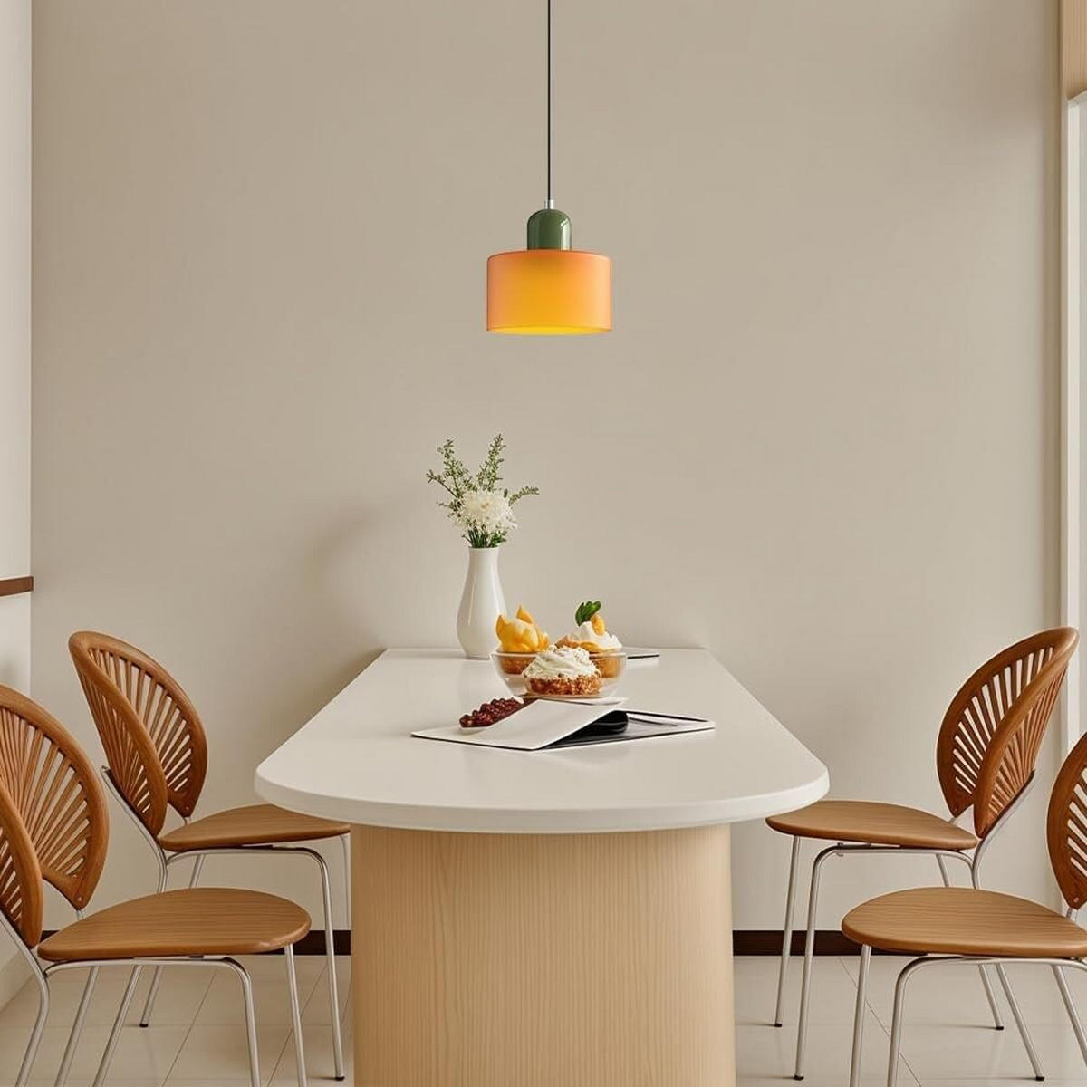 PENDELLEUCHTEN,GLAS, 220 V, 12 W, 15 cm Durchmesser,Orange - Orange, Glas (15/15/100cm) - Weltevree