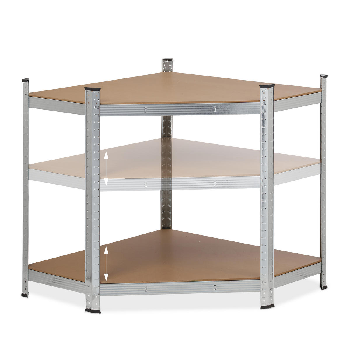 ECK Schwerlastregal - Multicolor, Holzwerkstoff/Kunststoff (128/181/92cm) - Relaxdays