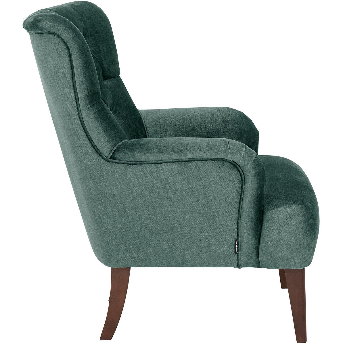 POLSTERSESSEL Kaiya Samtvelours petrol - Petrol, Kunststoff (71/97/82cm) - 58aufmkessel