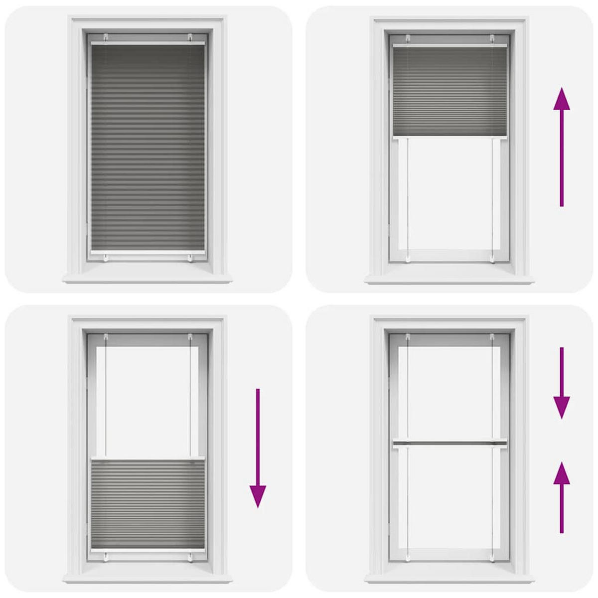 PLISSEE 70/150 cm Stoffbreite 69,4 cm aus Polyester Anthrazit - Anthrazit, Textil (70/150cm) - vidaXL