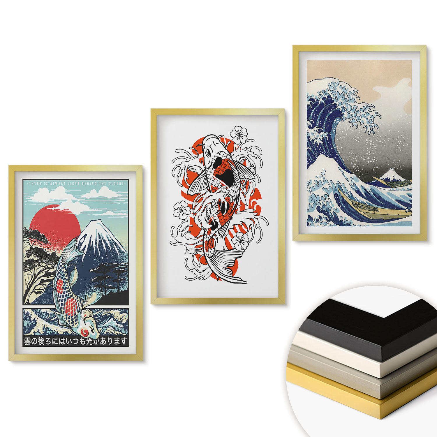 ArtPrintCave Wandbilder Gold 40x60 cm