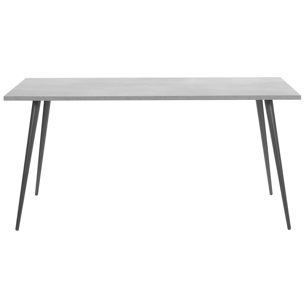 ESSTISCH 160/80/76 cm Hellgrau Rechteckig Santiago - Grau, Holzwerkstoff (160/80/76cm) - Beliani