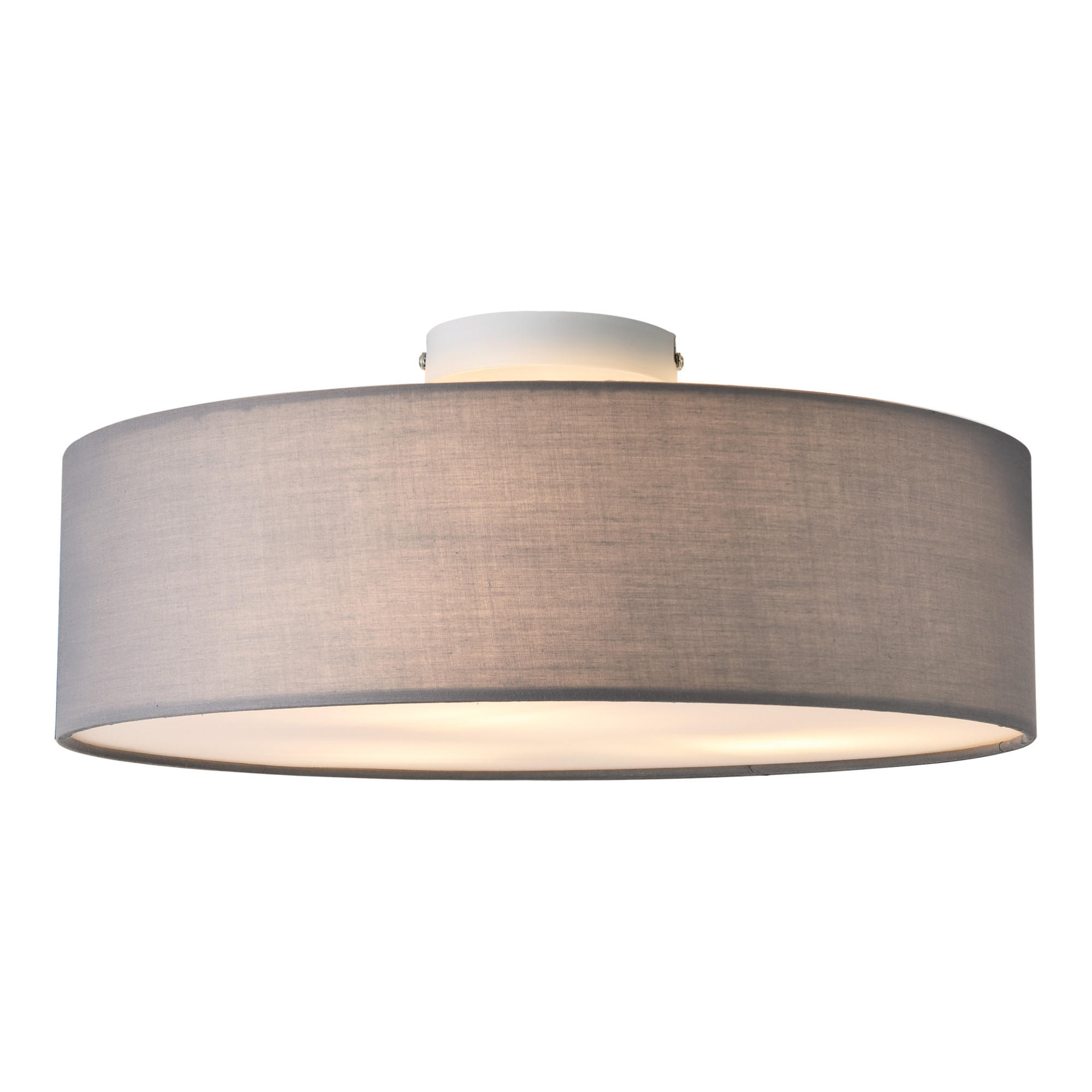 DECKENLEUCHTE Omaha - Grau, Kunststoff (45/45/17cm) - lux.pro