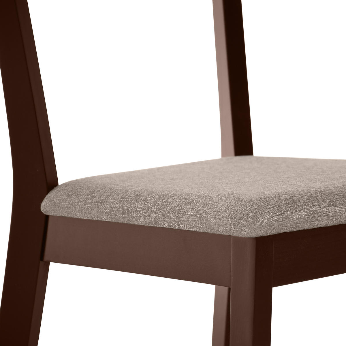 STUHL Moden mit wengefarbenen Holzbeinen, Polsterstuhl, Beige - Wengefarben/Beige, Holz (45/84/45cm) - Beautysofa