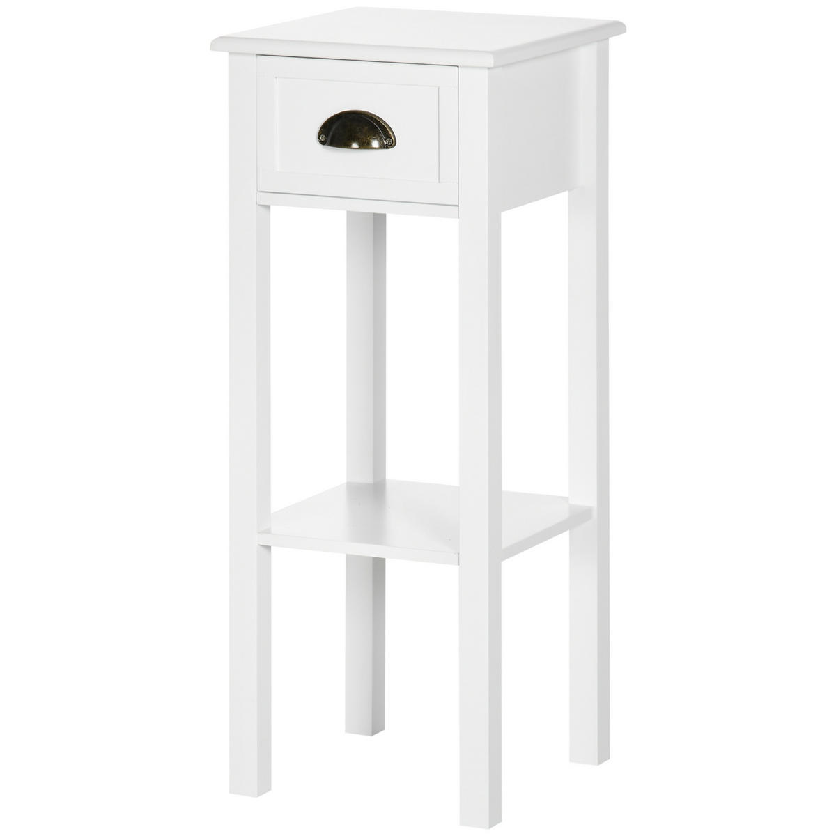 BEISTELLTISCH Weiß 1 Stück - Weiß, Kunststoff (30/30/75cm) - GiPP