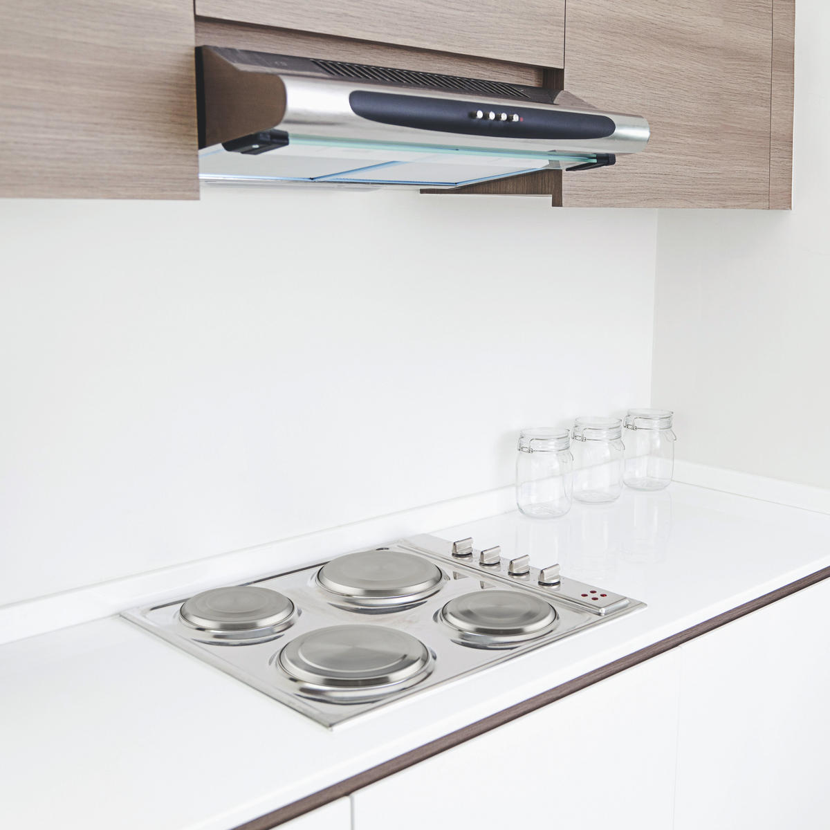 4XDOSKY na varnú dosku - strieborná, kov (20/2/20cm) - Relaxdays